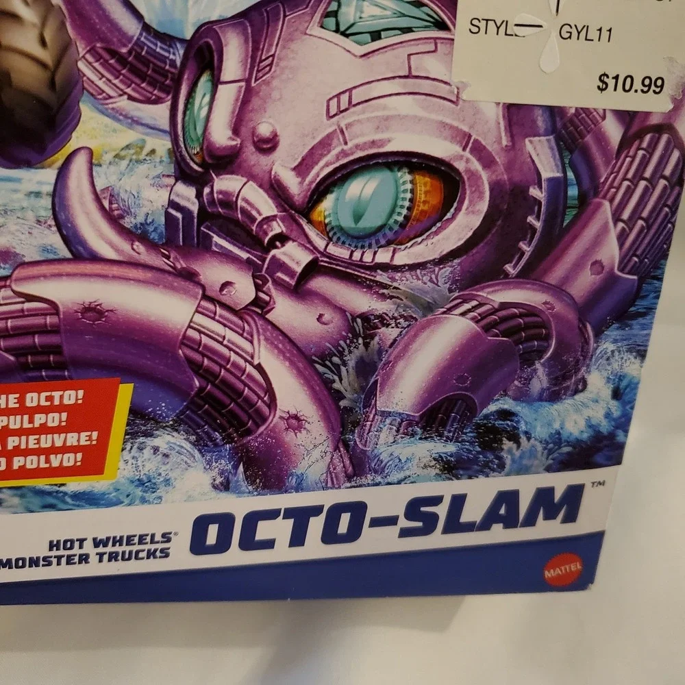 Hot Wheels Monster Trucks Octo-Slam Playset w/ Tiger Shark‎ – New